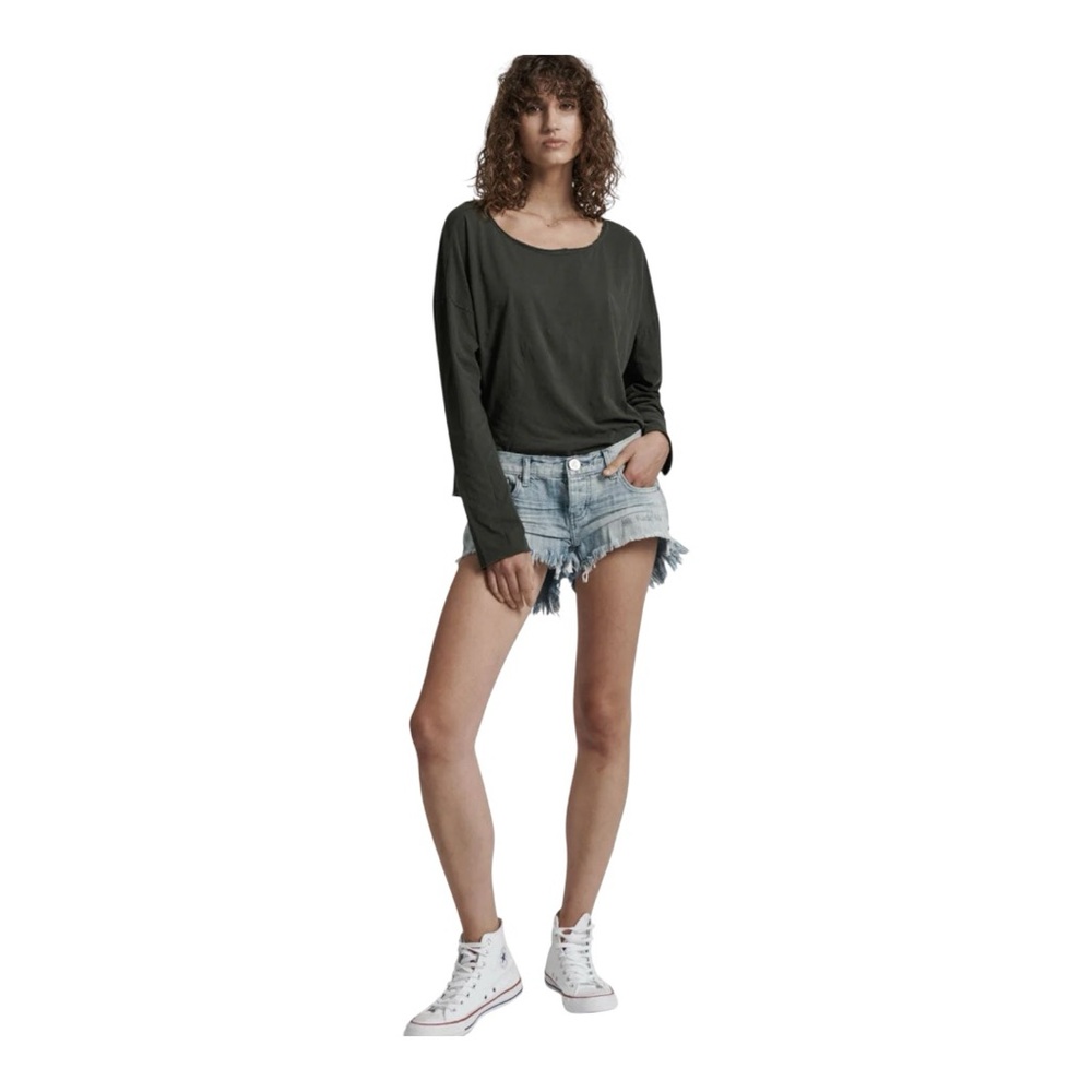 ONE TEASPOON BONITA LOW WAIST DENIM SHORT, Peroxide Color NWT, Size 28 AU/ 6 US